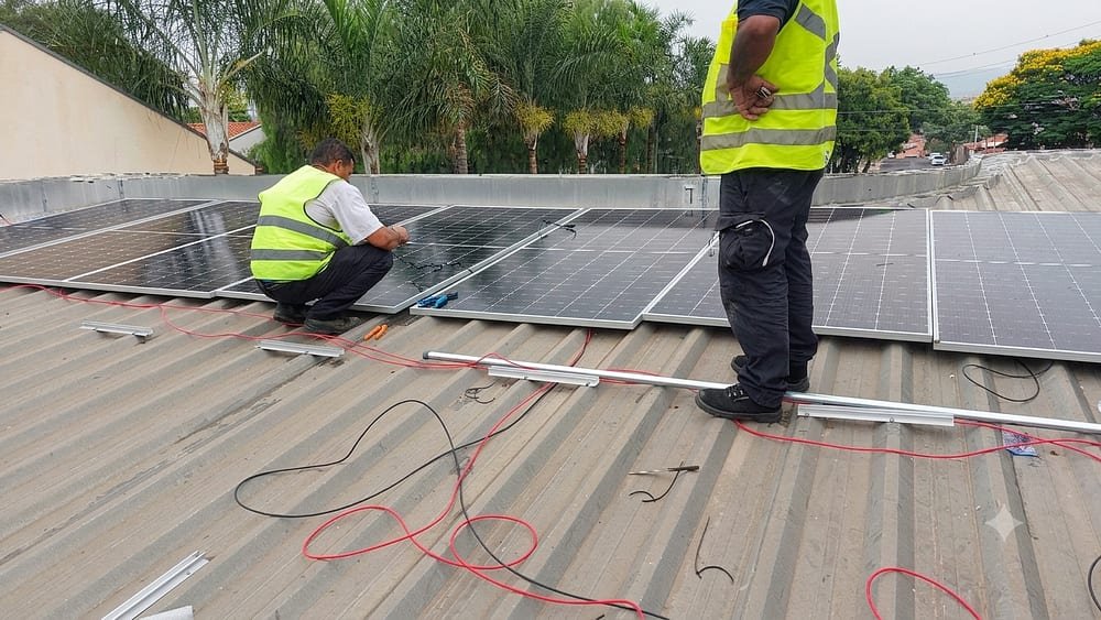 Painéis solares instalados — Valinhos – SP